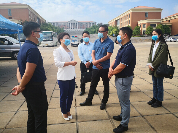 团省委领导到校调研学生返校情况和疫情防控志愿服务工作